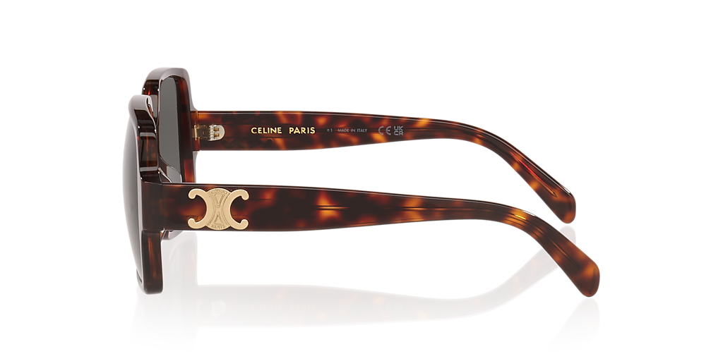 Celine Triomphe CL40316U L (60 - 15) with Grey lenses and Tortoise