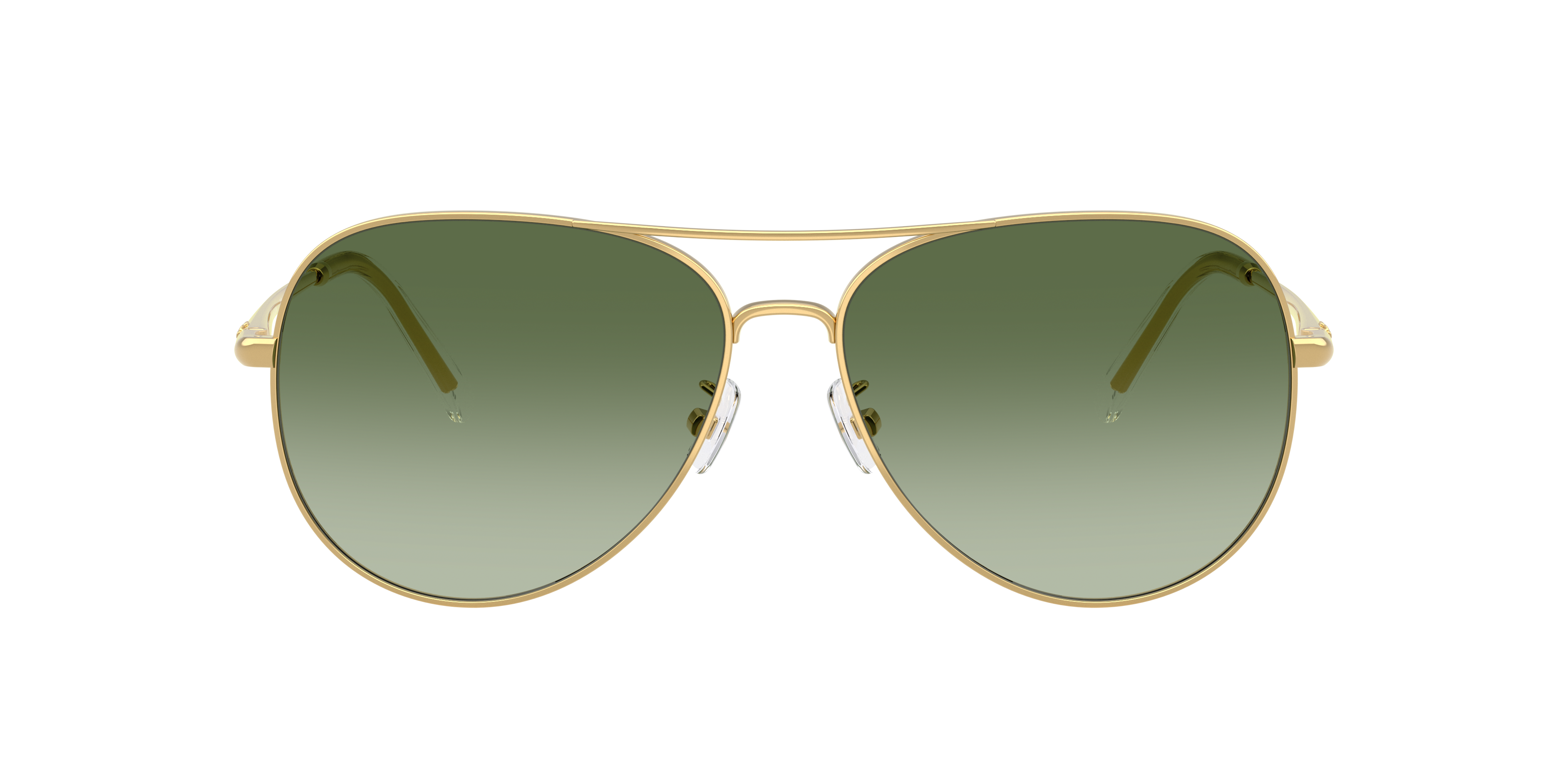 Tory Burch Ty6114 Aviator Metal Sunglasses In Green Gradient