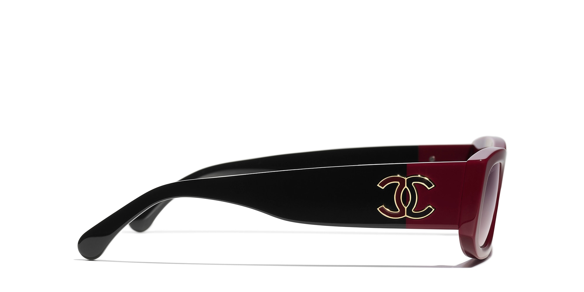 Chanel Rectangle Sunglasses CH5525 M (52 - 19) with Red lenses and