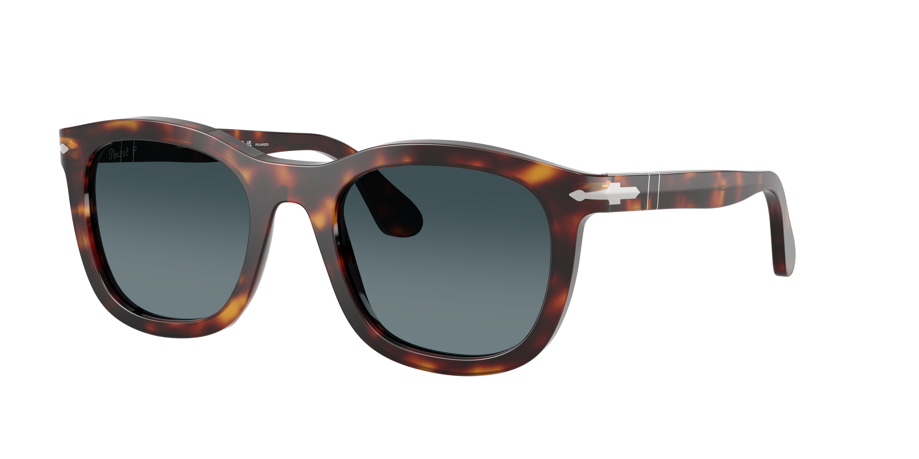 Persol Unisex Sunglass PO3395S -  Frame color: Havana, Lens color: Light Blue Gradient Dark Blue