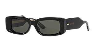 Gucci GG0225S XL (63 - 17) with Grey lenses and Gold frame