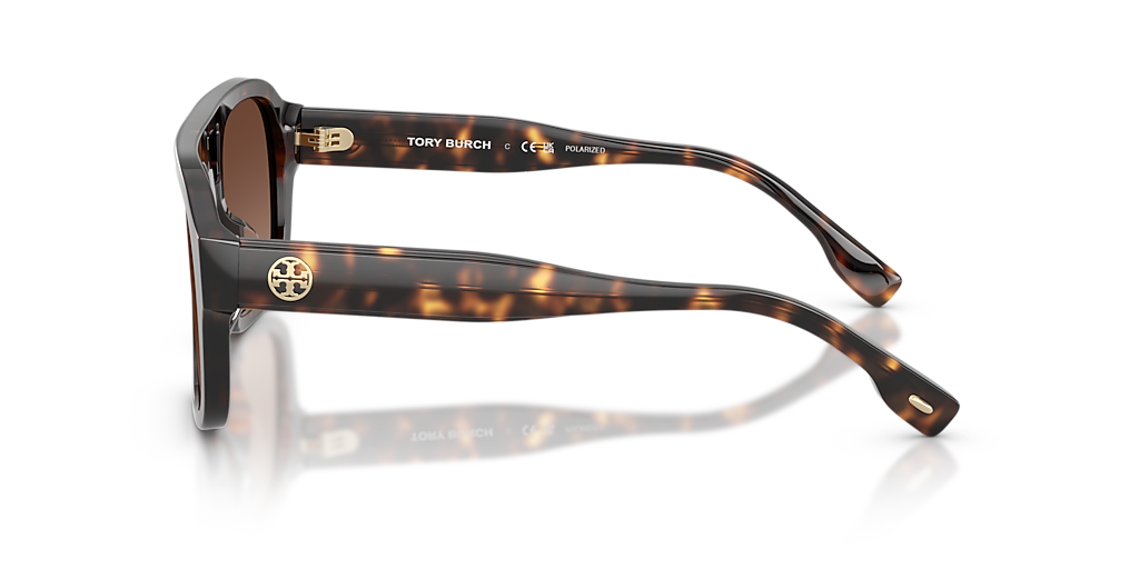 TORY BURCH TY7224U Dark Tortoise - Women Sunglasses, Polar Light Brown Gradient Lens