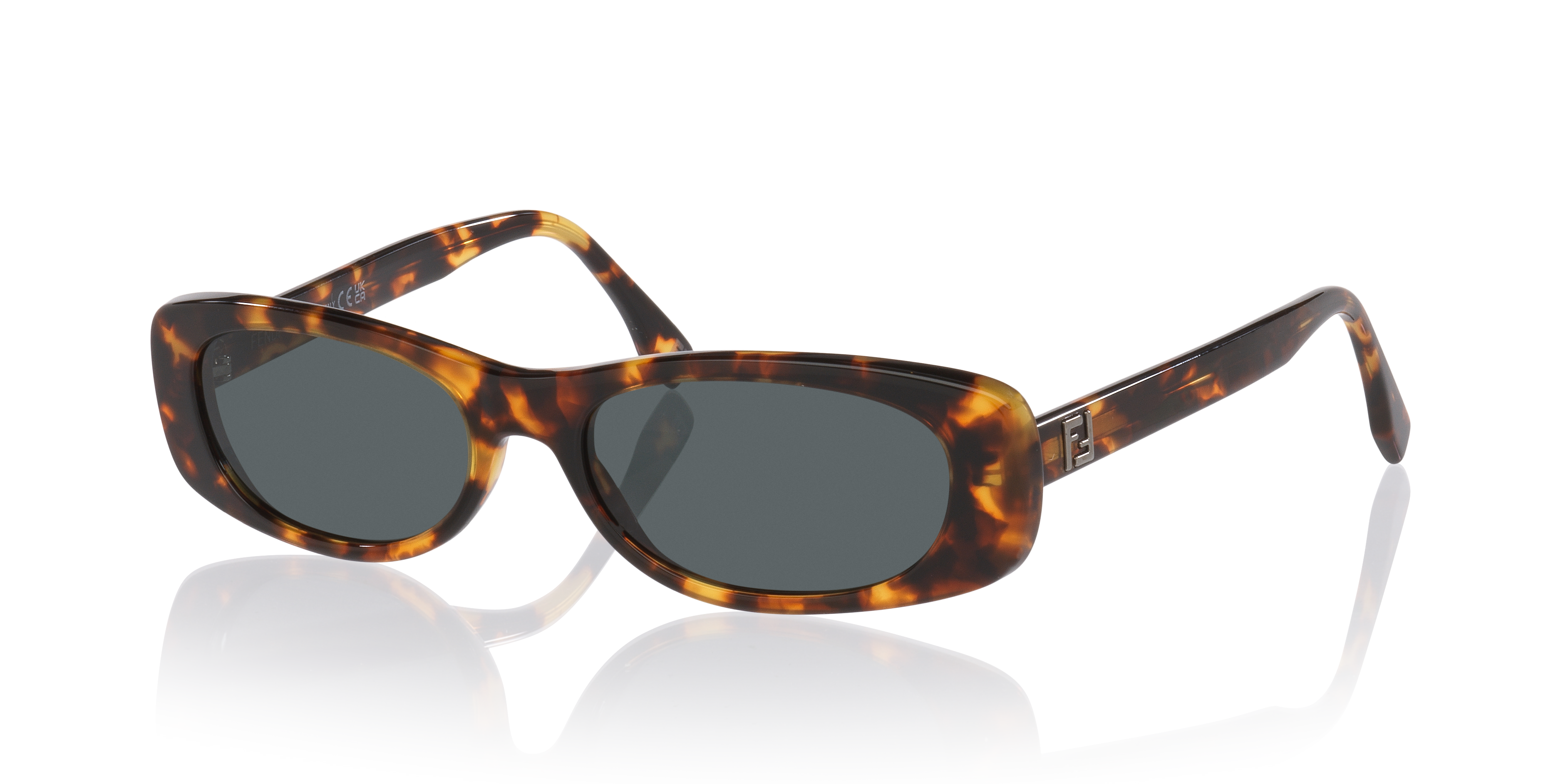 Fendi FF Squared FE40183I XS (53 - 17) with Green lenses and