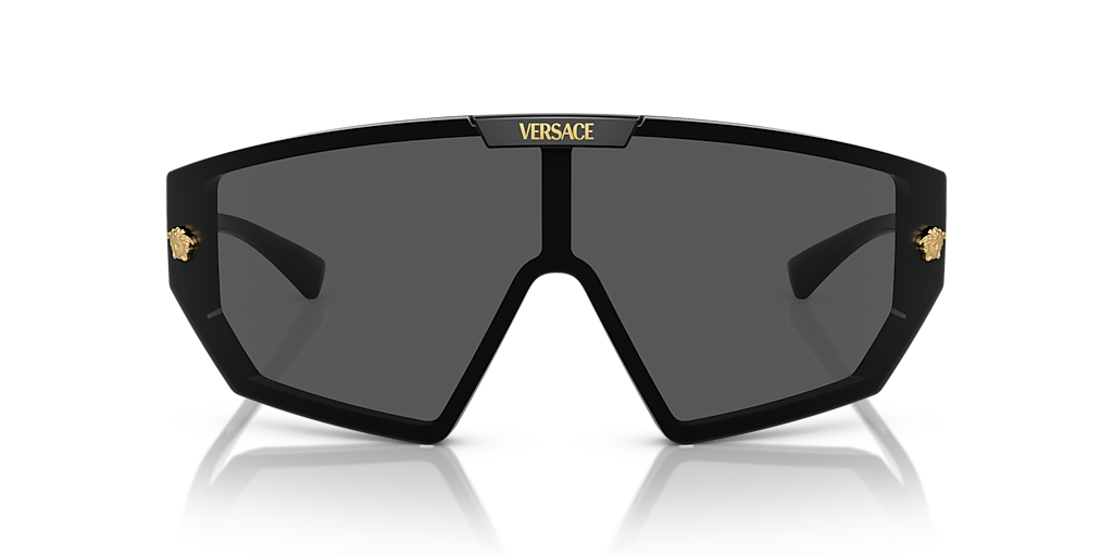 VERSACE ハロックチェンフリントレスアッフスニカ 【関税込】 Versace VE4461 L (0 - 147) with Grey lenses and Black frame