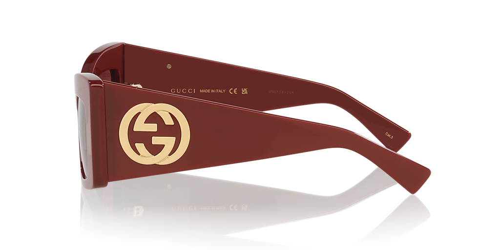 GUCCI サングラス GG0227S レッド ラメ GG ロゴ 鉢 ケース付き グッチ GUCCI サングラス 定番セルラージGGロゴ 0080SK【FITHOUSE