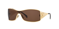 CELINE Maxi Metal Triomphe Cl40283U Gold - Women Luxury Sunglasses, Brown Lens