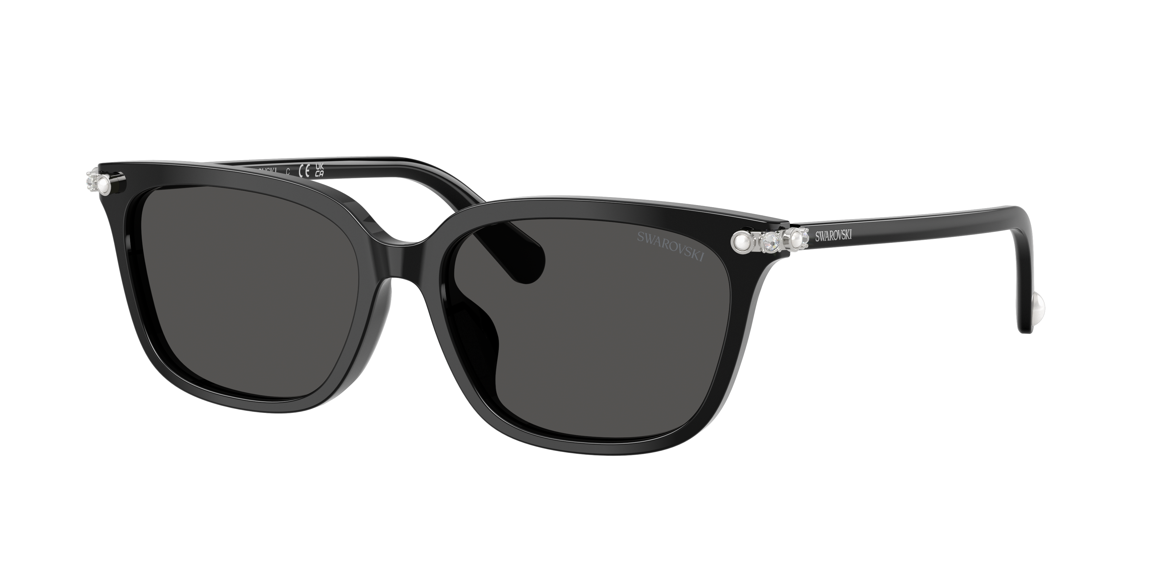 Swarovski Woman Sunglass SK6064D -  Frame color: Black, Lens color: Dark Grey