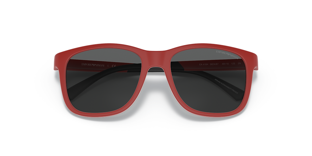 EMPORIO ARMANI EA4184 Matte Red - Unisex Sunglasses, Dark Grey Lens