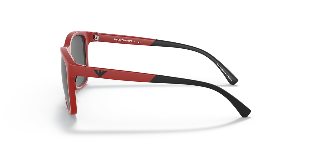 EMPORIO ARMANI EA4184 Matte Red - Unisex Sunglasses, Dark Grey Lens