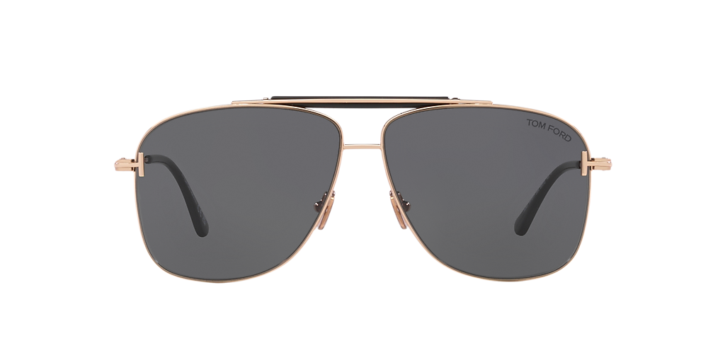 TOM FORD Jaden Shiny Silver - Men Luxury Sunglasses, Grey Lens
