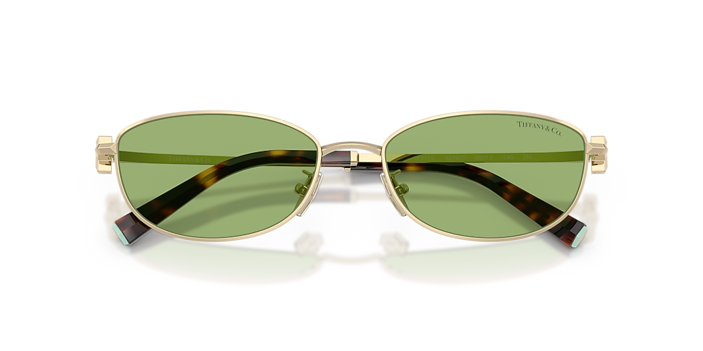 Tiffany & Co. TF3115 L (56 - 17) with Green lenses and Gold frame