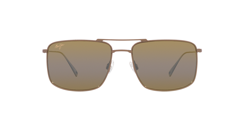 MAUI JIM Aeko Grey - Men Sunglasses, Blue Mirror Polarized Lens