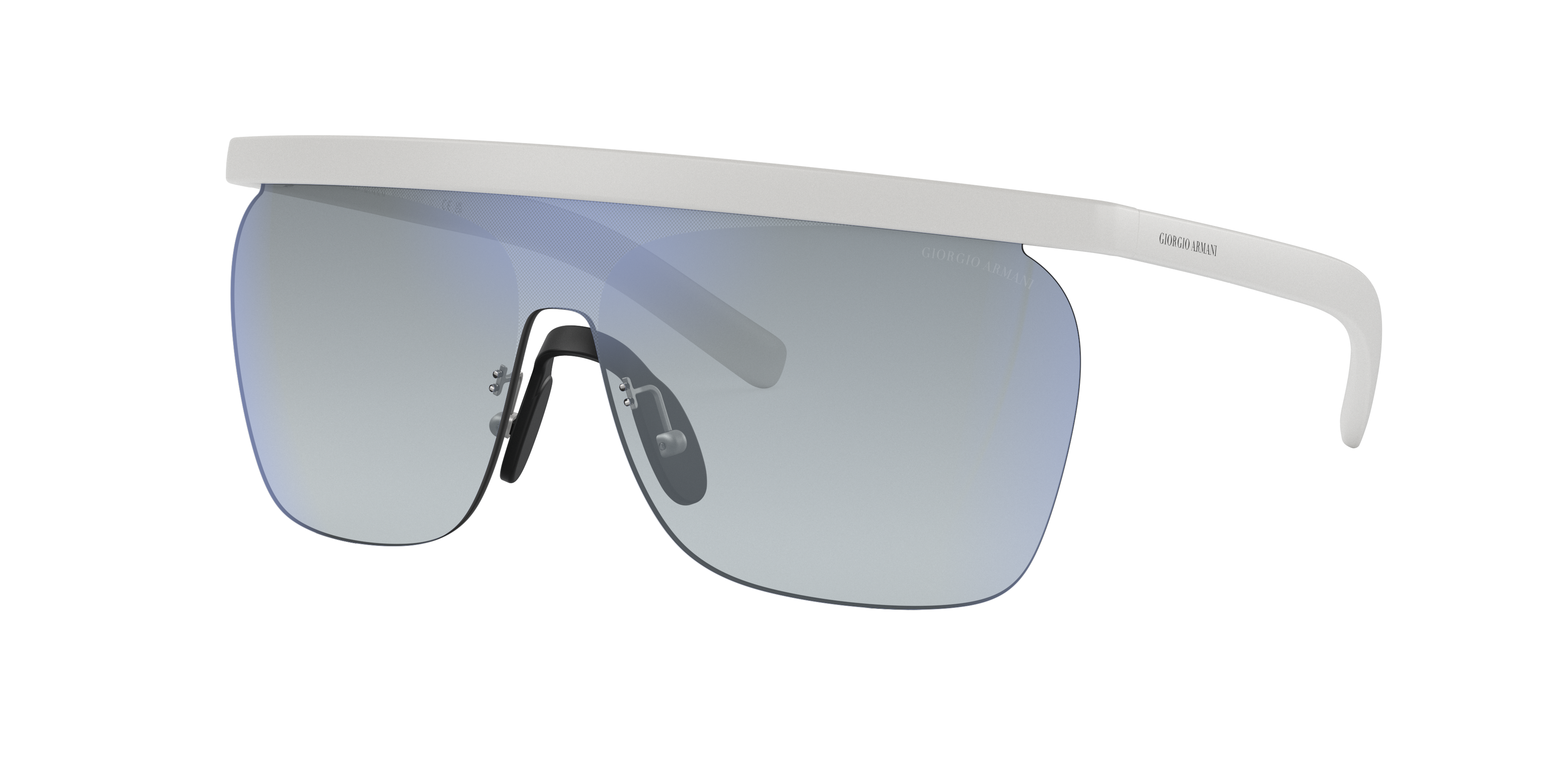 Giorgio Armani Man Sunglass AR8169 -  Frame color: Rubber White, Lens color: Gradient Blue Mirror White