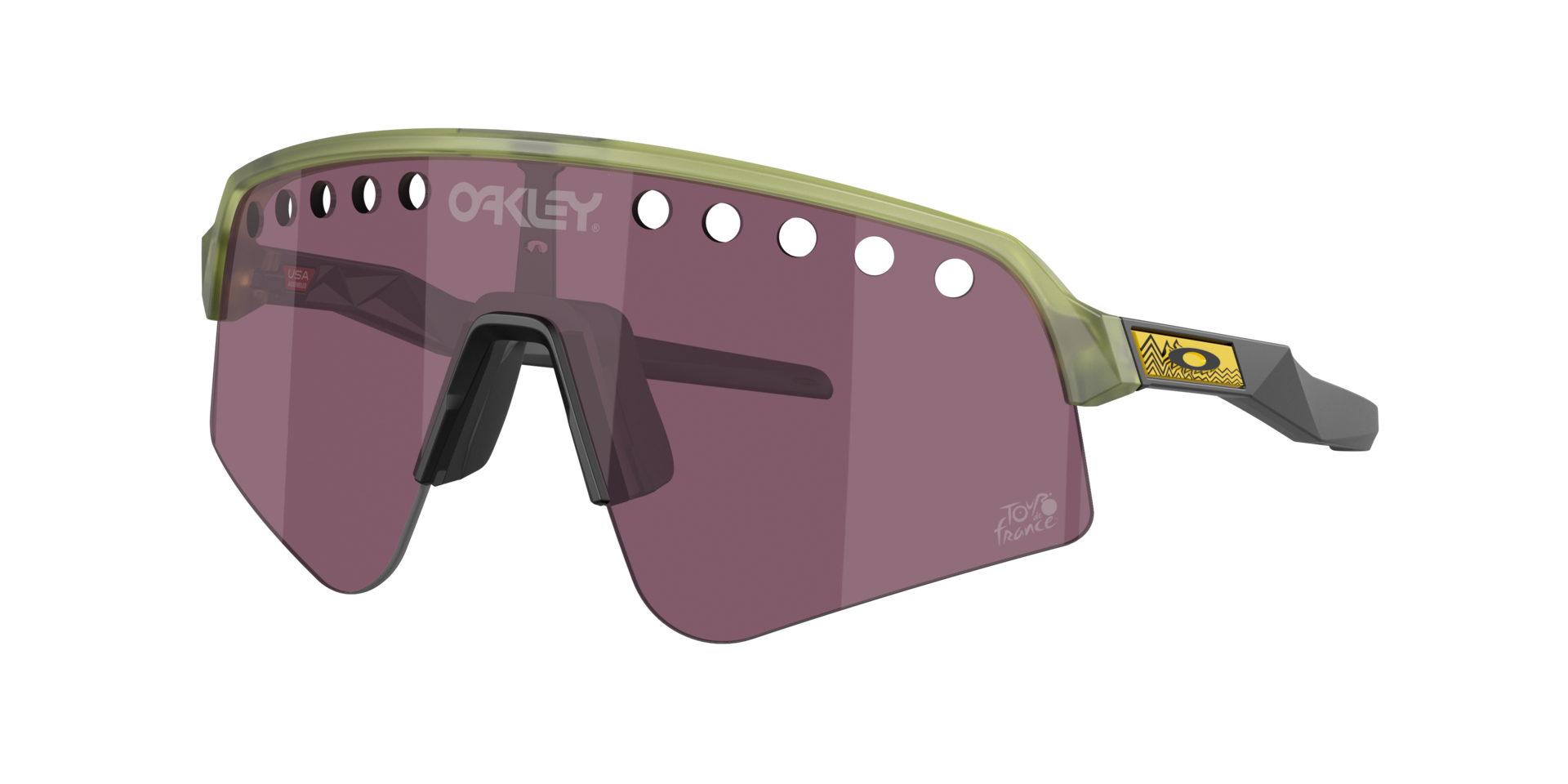Oakley Man Sunglass OO9465 2026 Tour De France™ Sutro Lite Sweep -  Frame color: Transparent Fern, Lens color: Prizm Road Black