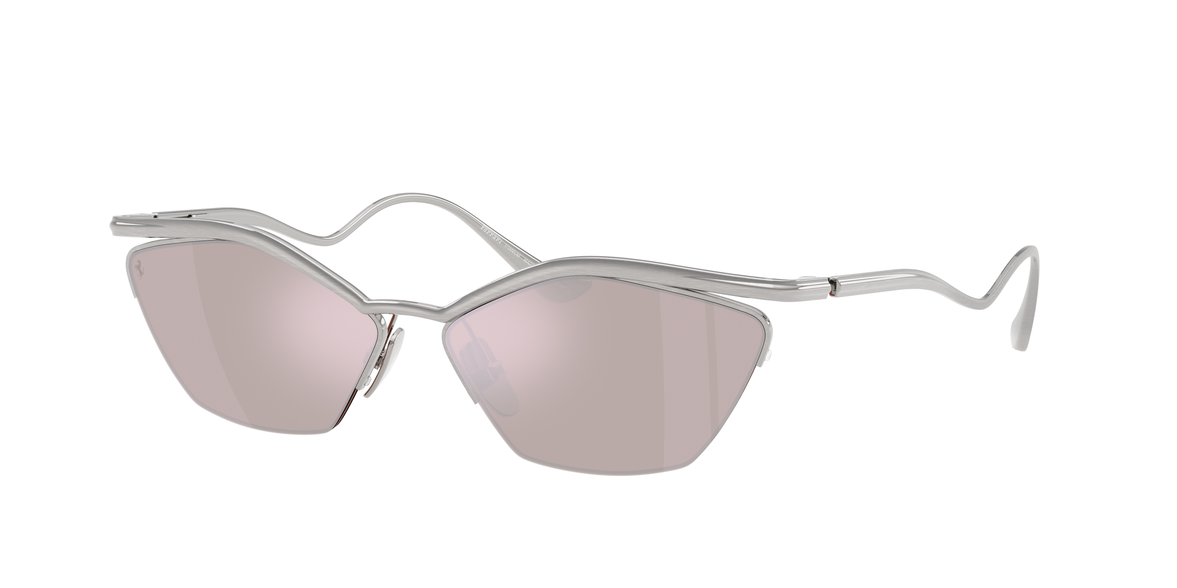 Ferrari Woman Sunglass FH1030T -  Frame color: Silver Brushed, Lens color: Dark Violet