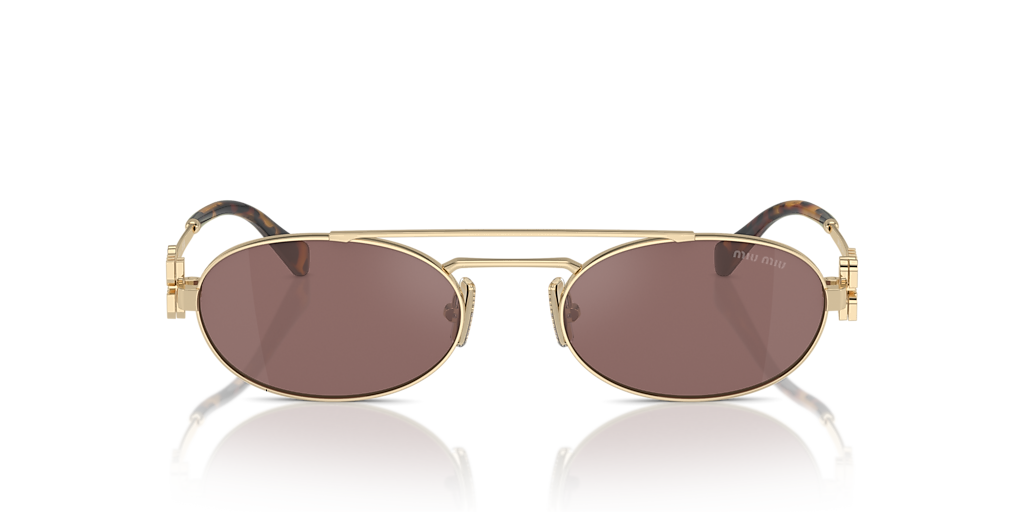 【送料,関税込】MIU MIU サングラス MU54ZS Miu Miu MU 54ZS M (53 - 19) with Brown lenses and Gold frame