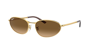 Ray-ban RB3592 001/13 55□20 145 2N JA-JO Sunglasses in Arista Gold and Violet - RB3592 | Ray