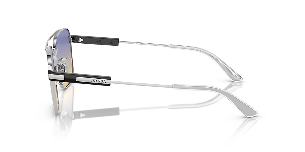 PRADA PR 67ZS Silver - Unisex Luxury Sunglasses, Iris Sfumato Sole Lens