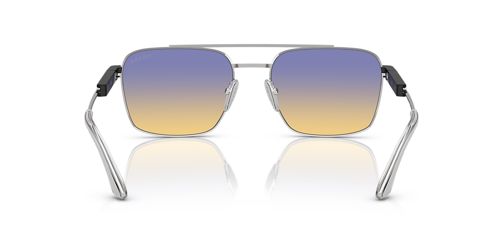 PRADA PR 67ZS Silver - Unisex Luxury Sunglasses, Iris Sfumato Sole Lens