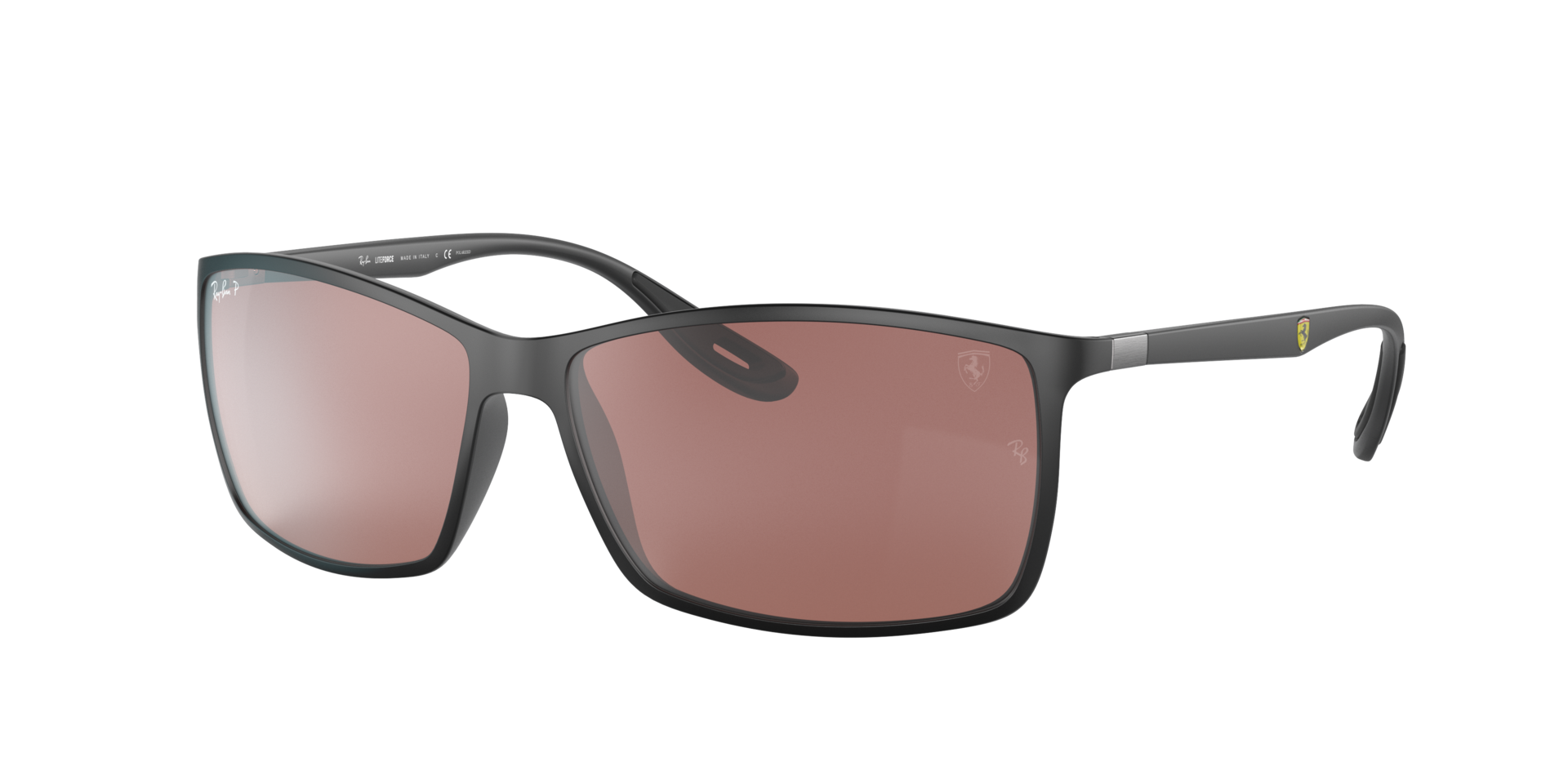 Ray-Ban Unisex Sunglass RB4179M Scuderia Ferrari Collection -  Frame color: Black, Lens color: Purple/Silver