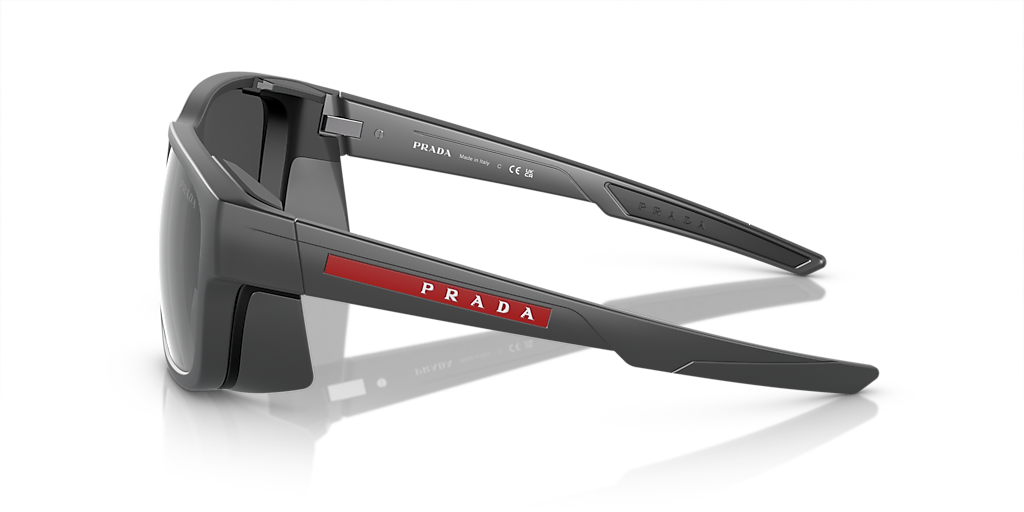 PRADA LINEA ROSSA PS 07WS Grey Rubber - Men Sunglasses, Grey Mirror Silver Lens