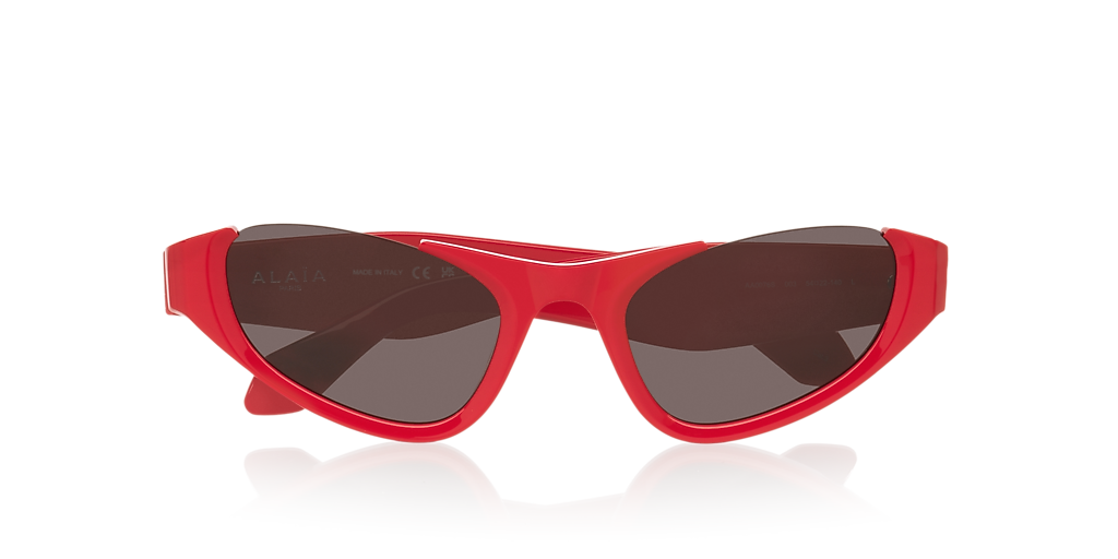Alaia AA0076S L (54 - 22) with Grey lenses and Red frame  display picture 3