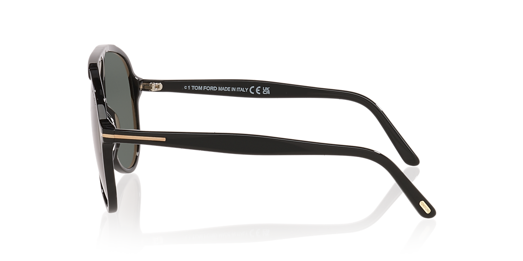 Tom Ford Vladimir XXL (65 - 05) with Green lenses and Black frame