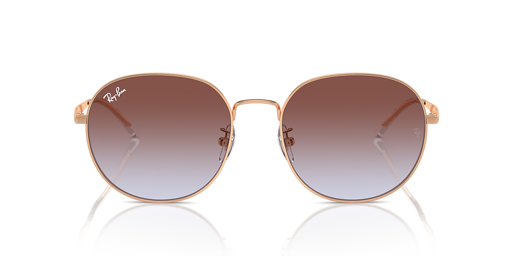 Ray Ban レイバン RB3727D ラウンドサングラス　ローズゴールド Ray-Ban RB3727D XL (57 - 19) with Blue lenses and Pink frame