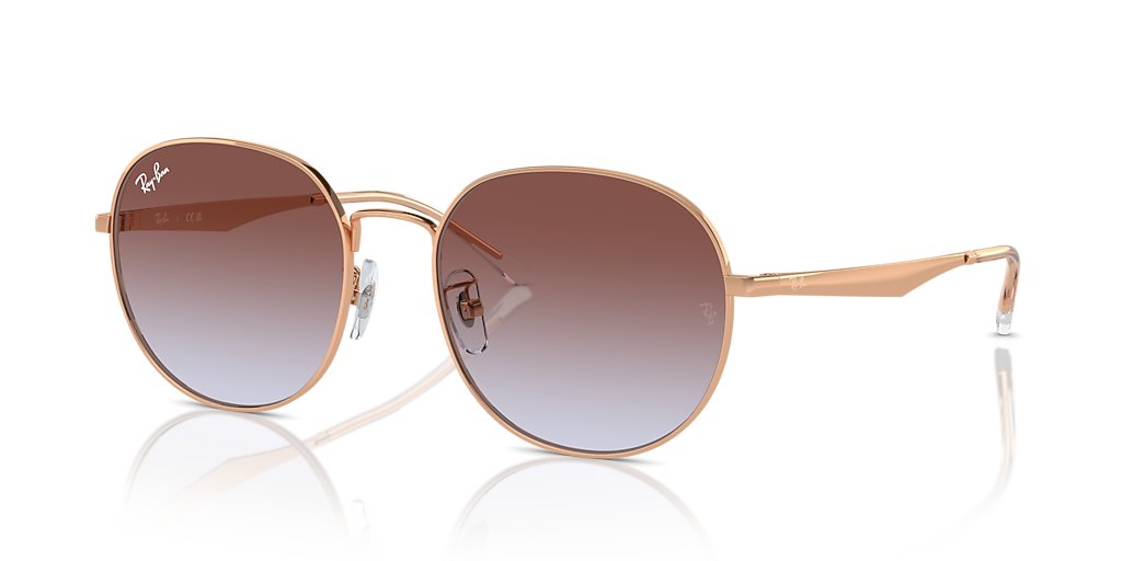 Ray-Ban RB3727D ローズゴールド　サングラス　グラデーション Ray-Ban RB3727D XL (57 - 19) with Blue lenses and Pink frame