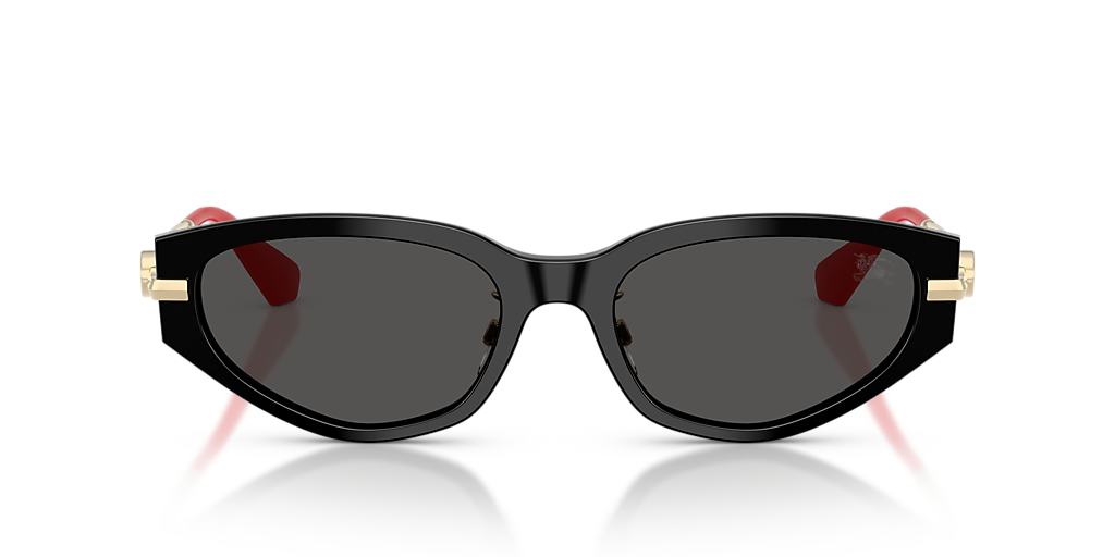 Burberry Black Sunglasses with Gold and Red Accents Oversized sunglasses Burberry Black in Plastic - 42930051 main image 4