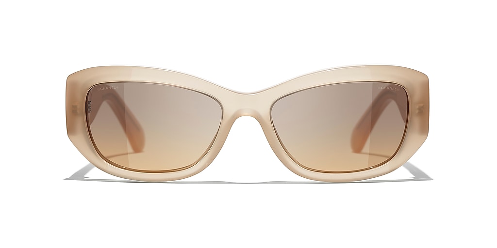 Chanel Rectangle Sunglasses CH5493 M (55 - 18) with Yellow