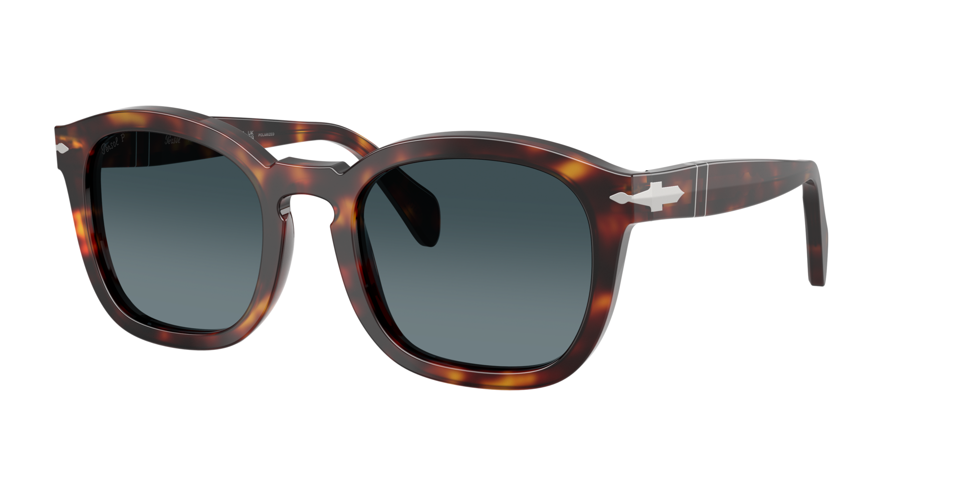 Persol Unisex Sunglass PO0082S -  Frame color: Havana, Lens color: Light Blue Gradient Dark Blue