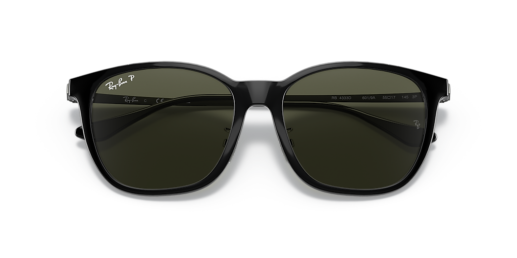 小物 Ray-Ban RB4333D Amazon.com: Ray-Ban RB4333D Square Sunglasses, Black/Blue