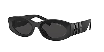 Miu Miu MU 11WS 54 Dark Grey & Matte Black Sunglasses | Sunglass 