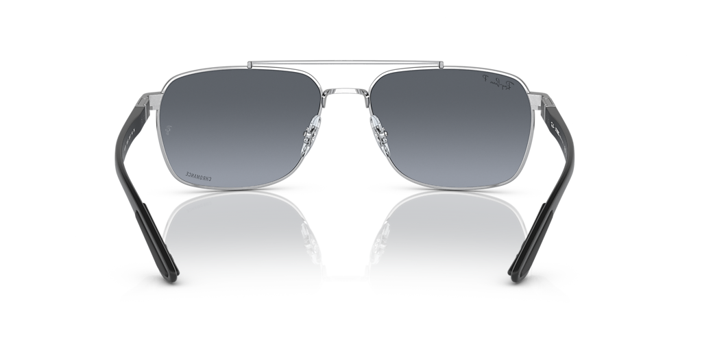 Ray-Ban RB3701 XXL (59 - 17) with Blue lenses and Silver frame