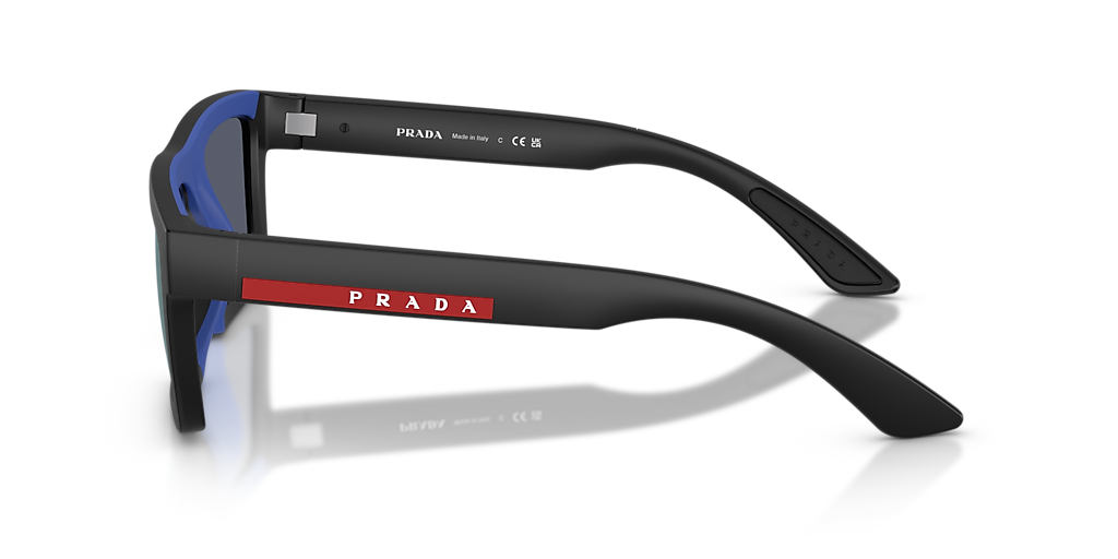 Prada Linea Rossa PS A07S XXL (58 - 18) with Blue lenses and Black