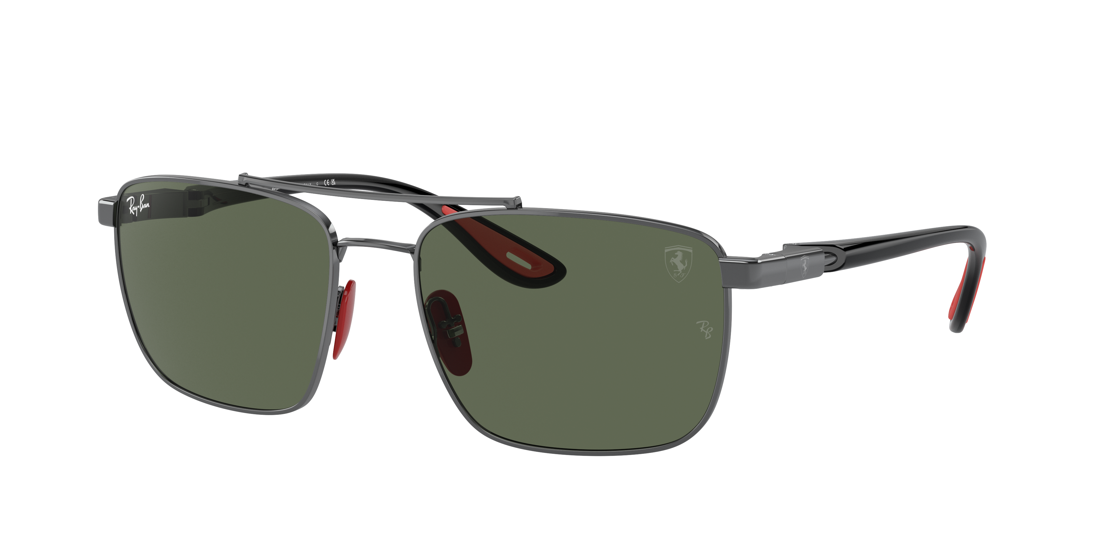 Ray-Ban Man Sunglass RB3715M Scuderia Ferrari Collection -  Frame color: Gunmetal, Lens color: Dark Green