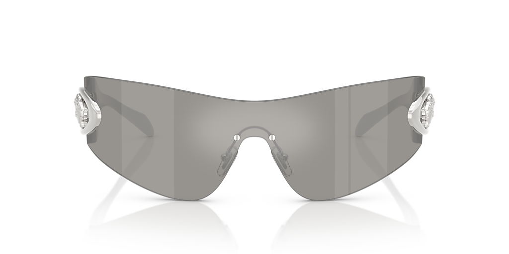 VERSACE VE2280 Light Grey Mirror Silver - Men Luxury Sunglasses, Light Grey Mirror Silver Lens