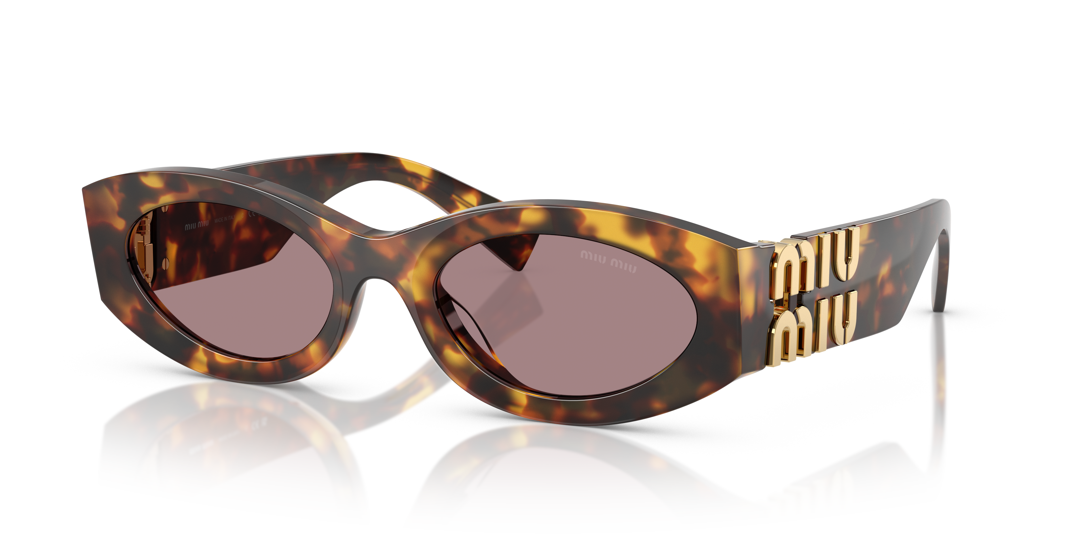 M♡ Miu Miu MU 06ZS S (50 - 20) with Brown lenses and Pink frame