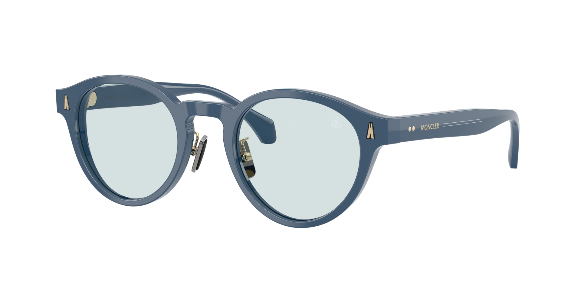 Moncler Unisex Sunglass ME6017D Ember -  Frame color: Shiny Azure, Lens color: Nxt Photo Azure