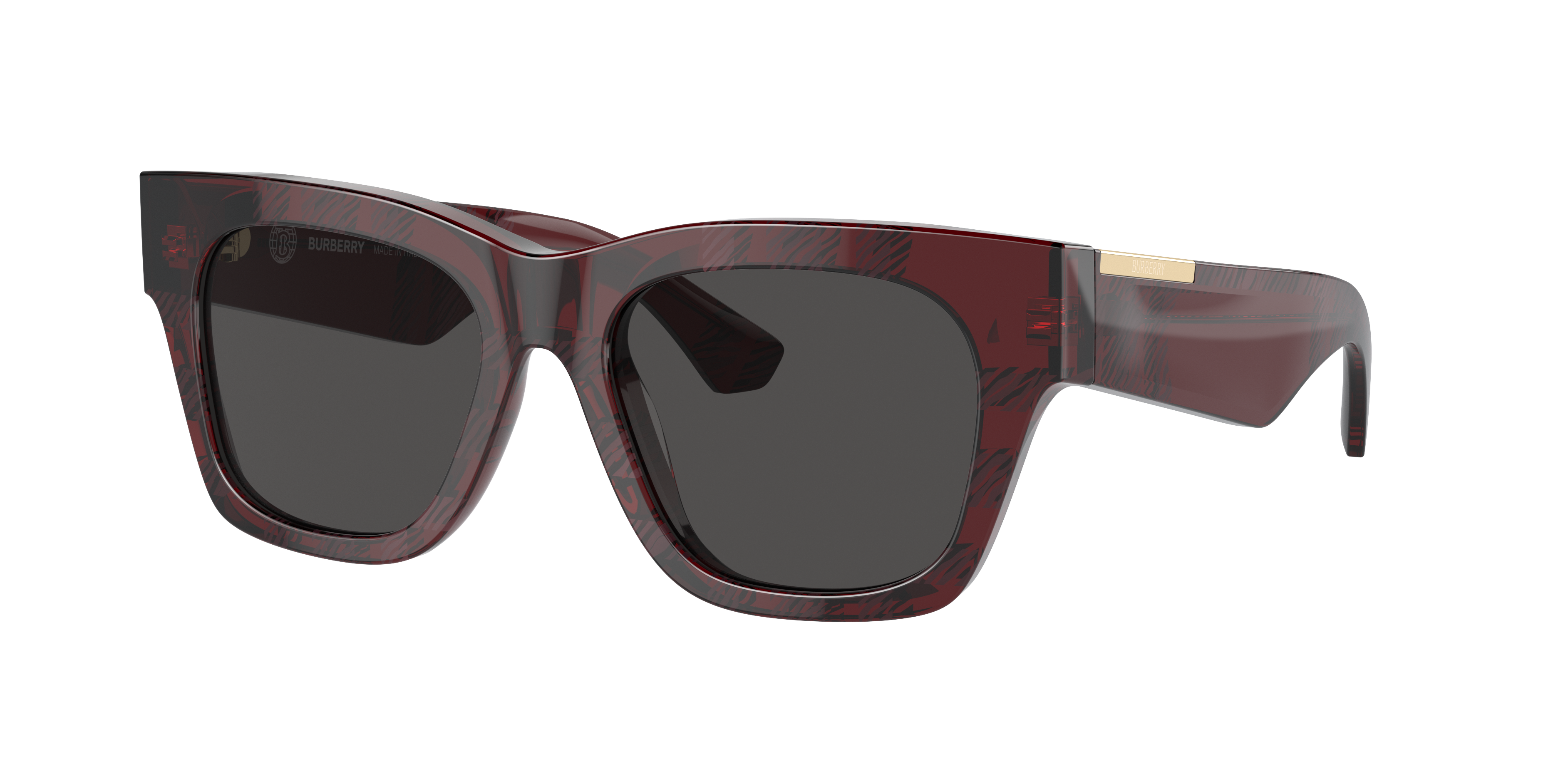 Burberry Elevated Check 52mm Square Sunglasses In Brown