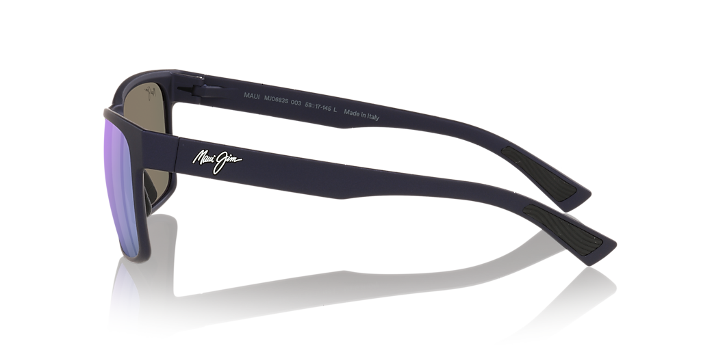 MAUI JIM Hoopili Blue Matte - Unisex Sunglasses, Blue Mirror Polarized Lens