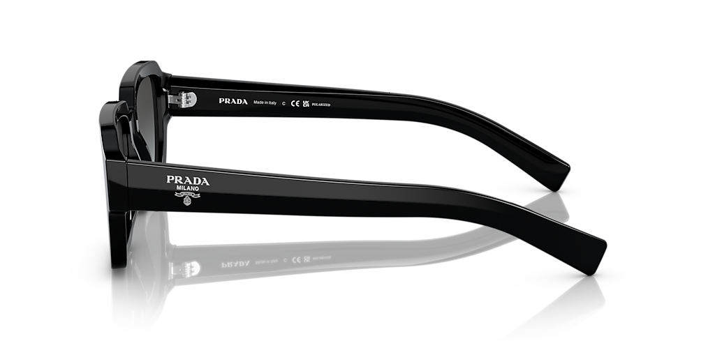 Prada PR 02ZSF M (54 - 19) with Grey lenses and Black frame