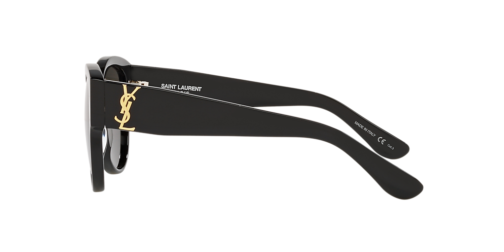 SAINT LAURENT ラウントフレムサンクラス SLM3 002 Saint Laurent SL M3 XXS (55 - 16) with Grey lenses and Black
