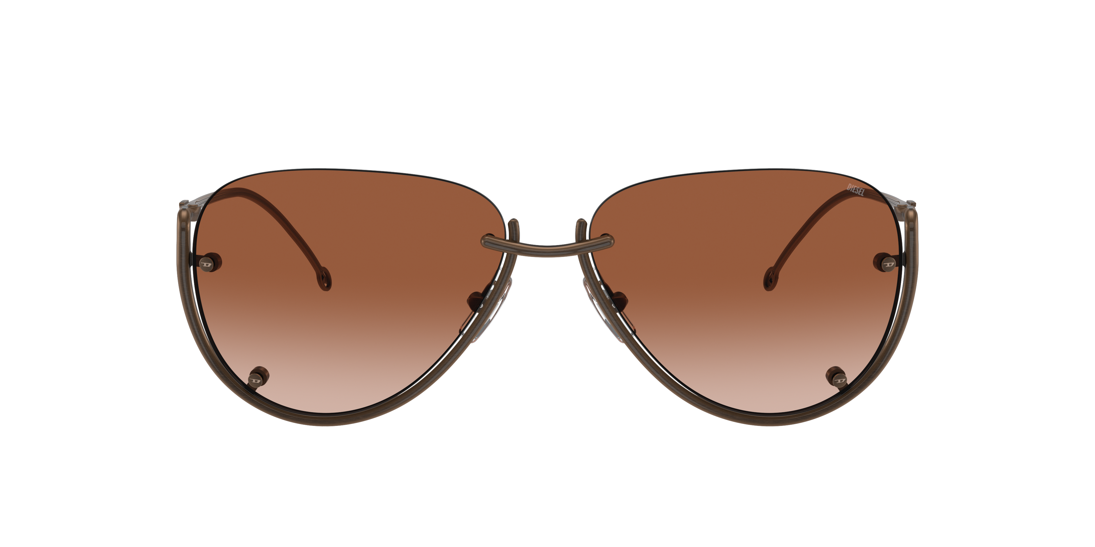 Diesel Unisex Sunglass Dl1003 In Gradient Brown