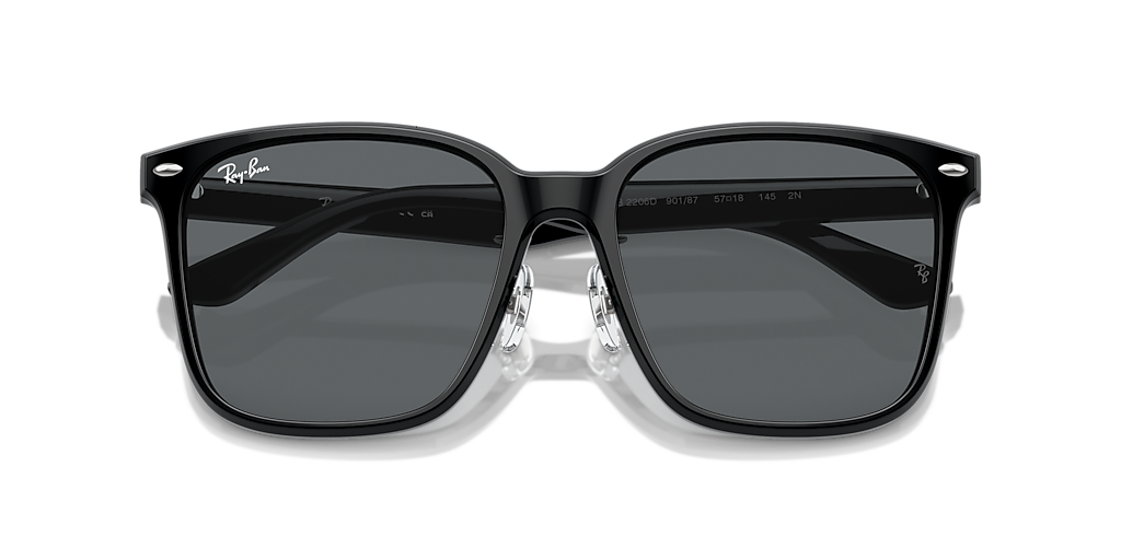 RAY-BAN RB2206D Havana - Unisex Sunglasses, Dark Grey Lens