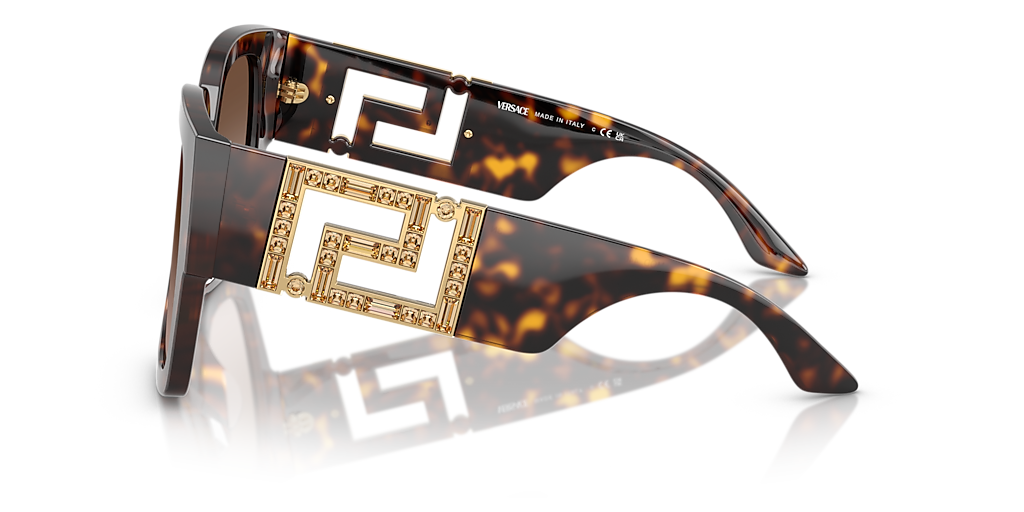 VERSACE VE4402 Havana - Women Luxury Sunglasses, Brown Gradient Lens