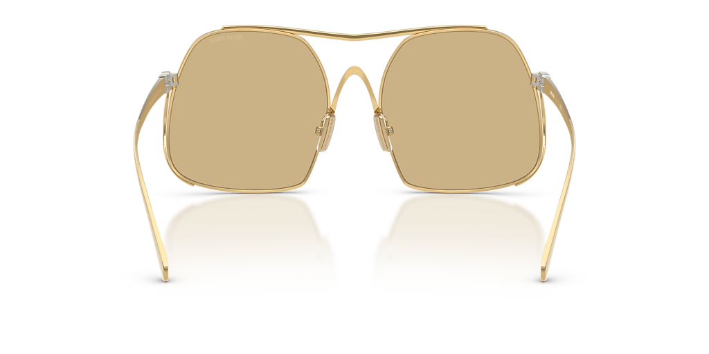 MIU MIU MU A55S Gold - Women Luxury Sunglasses, Yellow Lens