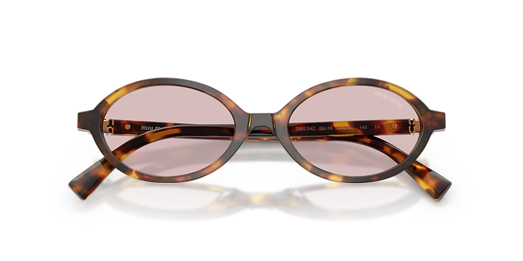 Miu Miu MU 04ZS S (50 - 18) with Pink lenses and Tortoise frame