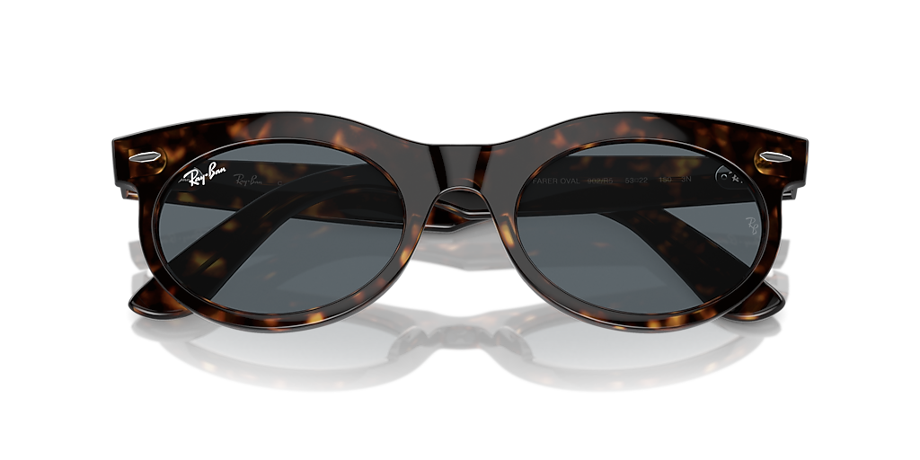 Ray-Ban RB2242F Wayfarer Oval XL (53 - 22) with Blue lenses and